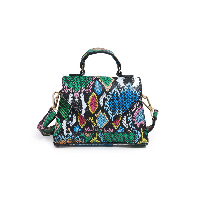 Designer Pack Fashionable Women S Handbag With Snake Pattern Diagonal Cross Hundred Shoulder Small Square Bag Classic Free Shipping