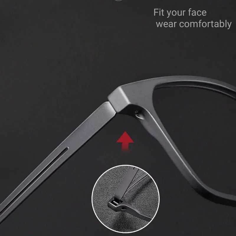 Ultralight Business Titanium Alloy Reading Glasses Men Anti Blue Light Presbyopia Eyewear High Quality Eyeglasses with Diopter W250513