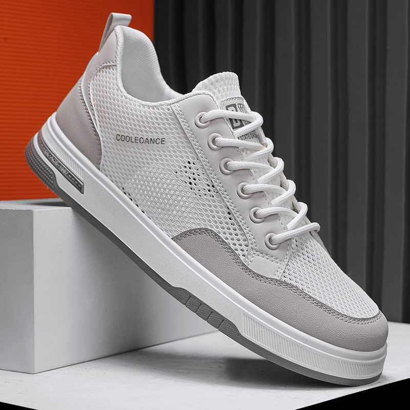 Summer Breathable Men S New Casual Shoes Transparent Mesh Casual Board Outdoor Running Travel Shoes Ddmysaturn
