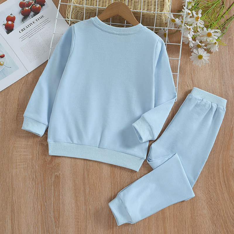 DISNEY Frozen Elsa princess baby designer clothes Girls' Spring Autumn Cotton Suit baby Sweatshirt Sports Pants Two-piece Set.