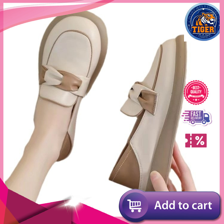 Ddmytiger Pregnant Casual Small Leather Women S Spring New Versatile Internet Famous Soft Sole One Foot Kick Bean Flat Shoes Single Outdoor Shoes