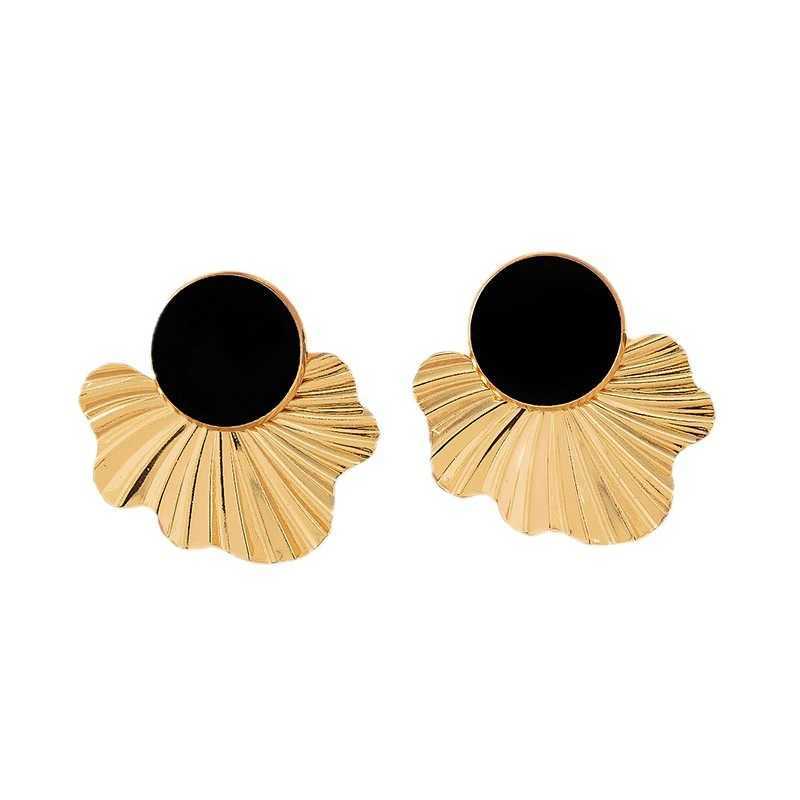 Leaf Shape Geometric Earrings Women Trend Fashion Jewelry Simple Exquisite Exaggerate Party Gifts Unique Accessories RG0264 Y250510