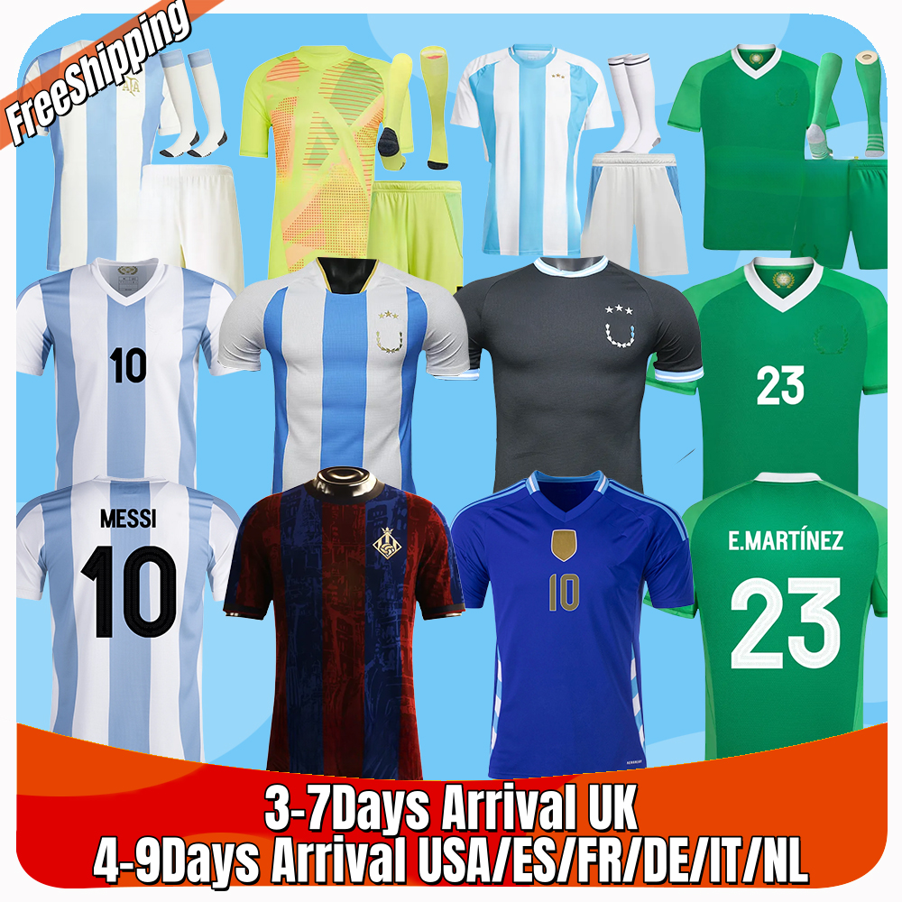 Argentinas 50th 2025 2026 soccer jerseys TAGLIAFICO DE PAUL E.FERNANDEZ J.ALVAREZ MESSIs MARADONA DI MARIA The Blue and White Army men kids Kits sock sets football s-4xl