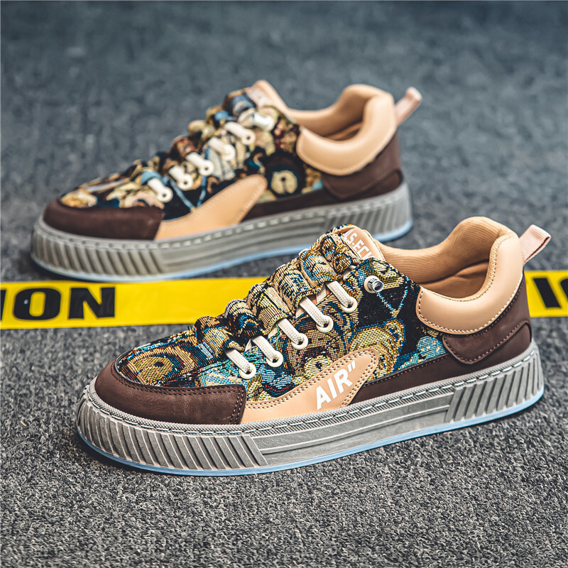 Spring Classic Casual Versatile Printed Casual Shoes Niche Design Fashionable And Trendy Sports Men S Shoes Ddmysaturn
