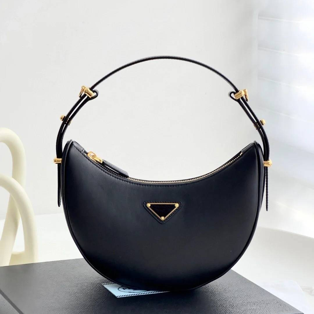 Shoulder Crossbody Wallet Ladies Summer Fashion Black Leather Handbag High Quality Designer Mini Underarm Bag