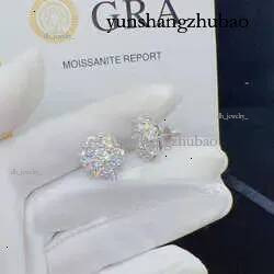 Zuanfa Top Selg Pass Dia Tester Fine Jewelry Sier 8mm 12mm wer Vvs Moissanite Stud Earrings