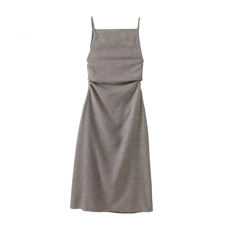 UNIZERA womens dress is extremely simple with a sense of drape and elegant suspender temperament Summer 250513