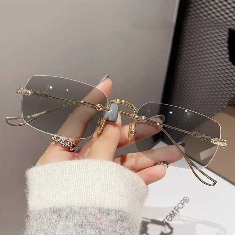 Photochromic Myopia Glasses Luxury Rectangular Square Near Sight Eyeglasses Fashion Color Changing Minus Eyewear Diopter To -4.0 W250513