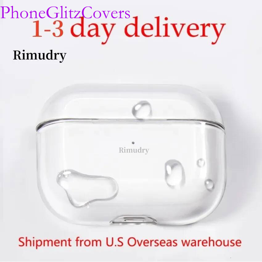 For air pro 2 2nd generation 3 pros max Headphone Accessories Solid TPU Silicone Protective Earphone Cover Wireless Charging Rimudry Case USA Stock