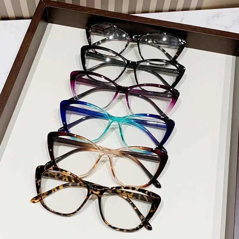 Cat Eye Myopia Glasses for Women Men Ultra-light Near Sight Eyewear Fashion Prescription Computer Eyeglasses Diopter 0 To -4.0 W250513