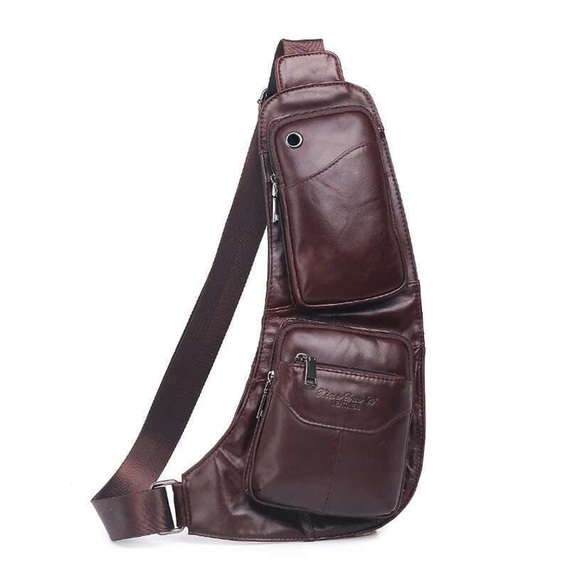 Designer Bag 2025 Men Sling Backpack Shoulder Cross Body Bags Genuine Leather Retro Travel Climb Natural Skin Male Messenger Chest Side Bag Luxury Bag