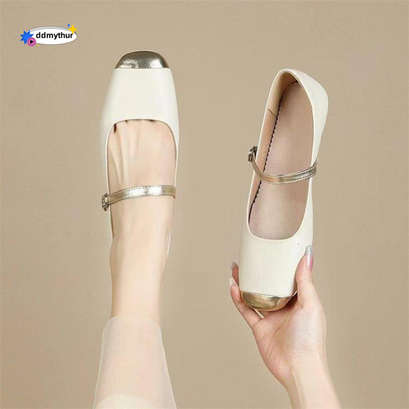 Real soft Mary Jane 2025 new fashion versatile fragrant style single shoe temperament small leather women's shoes ddmythur