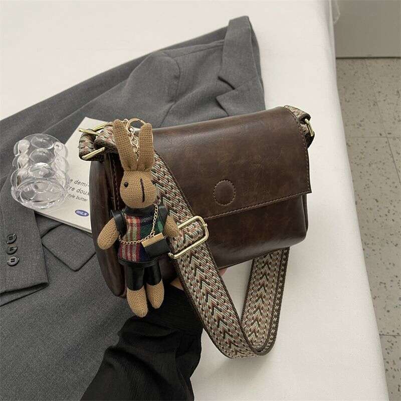 genuine leather 2025 new fashionable and versatile high-end broadband small square bag single shoulder crossbody bag
