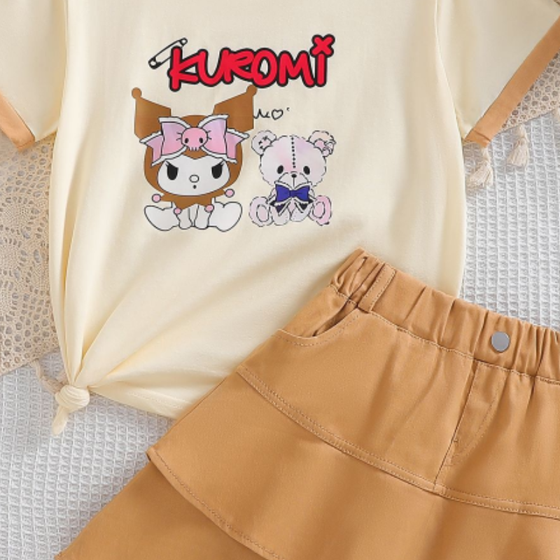 DISNEY Frozen Elsa princess baby designer clothes kids clothes Girls' summer outfit short-sleeved shorts set for children.