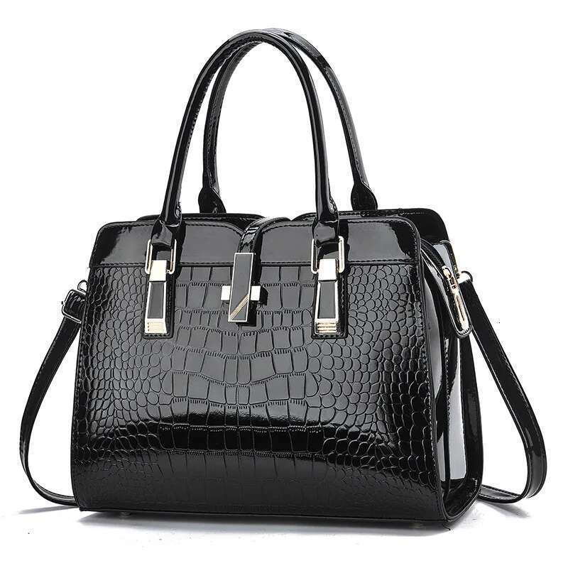 Brand Designer Women'S Handbag with Large Capacity Single Shoulder Crossbody Crocodile Pattern Commuting Tote Bag