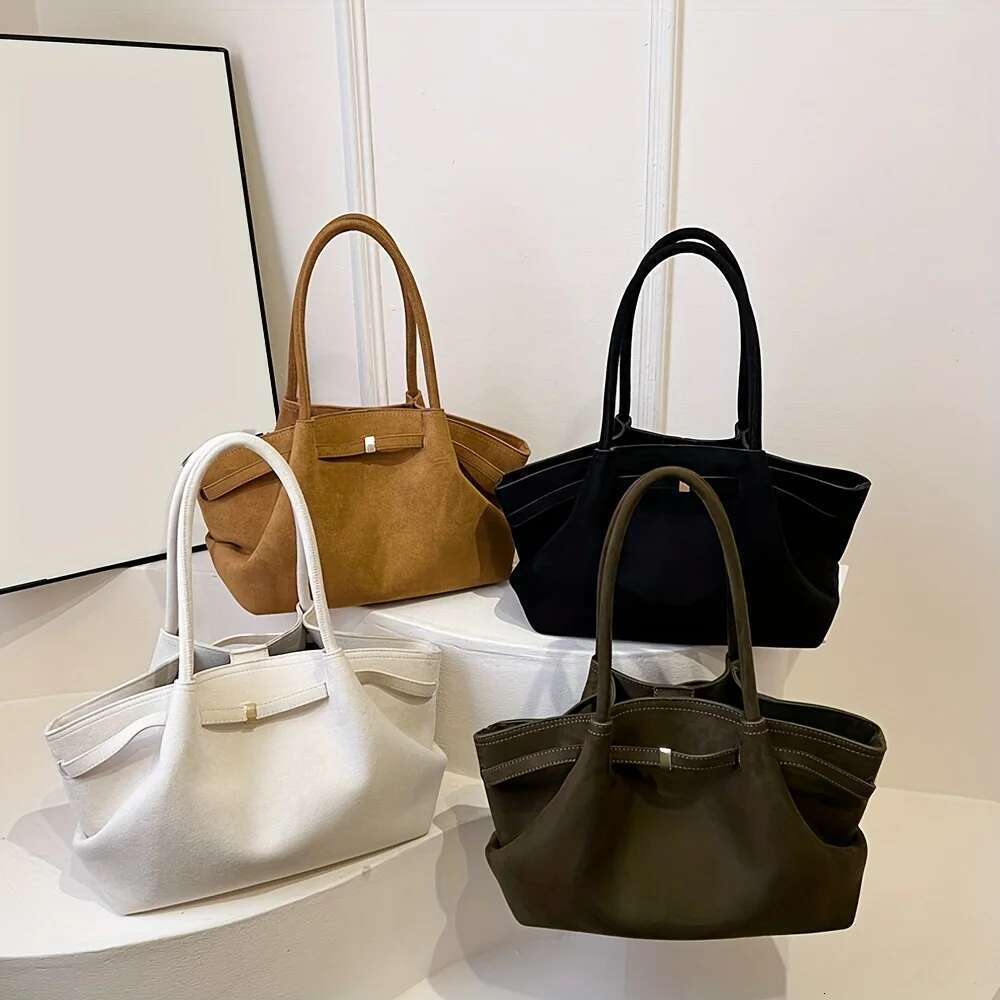 Autumn And Winter Deerskin Veet Underarm Women's New Large Capacity Vintage Tote Bag Fashion All-Matching Female Commuter
