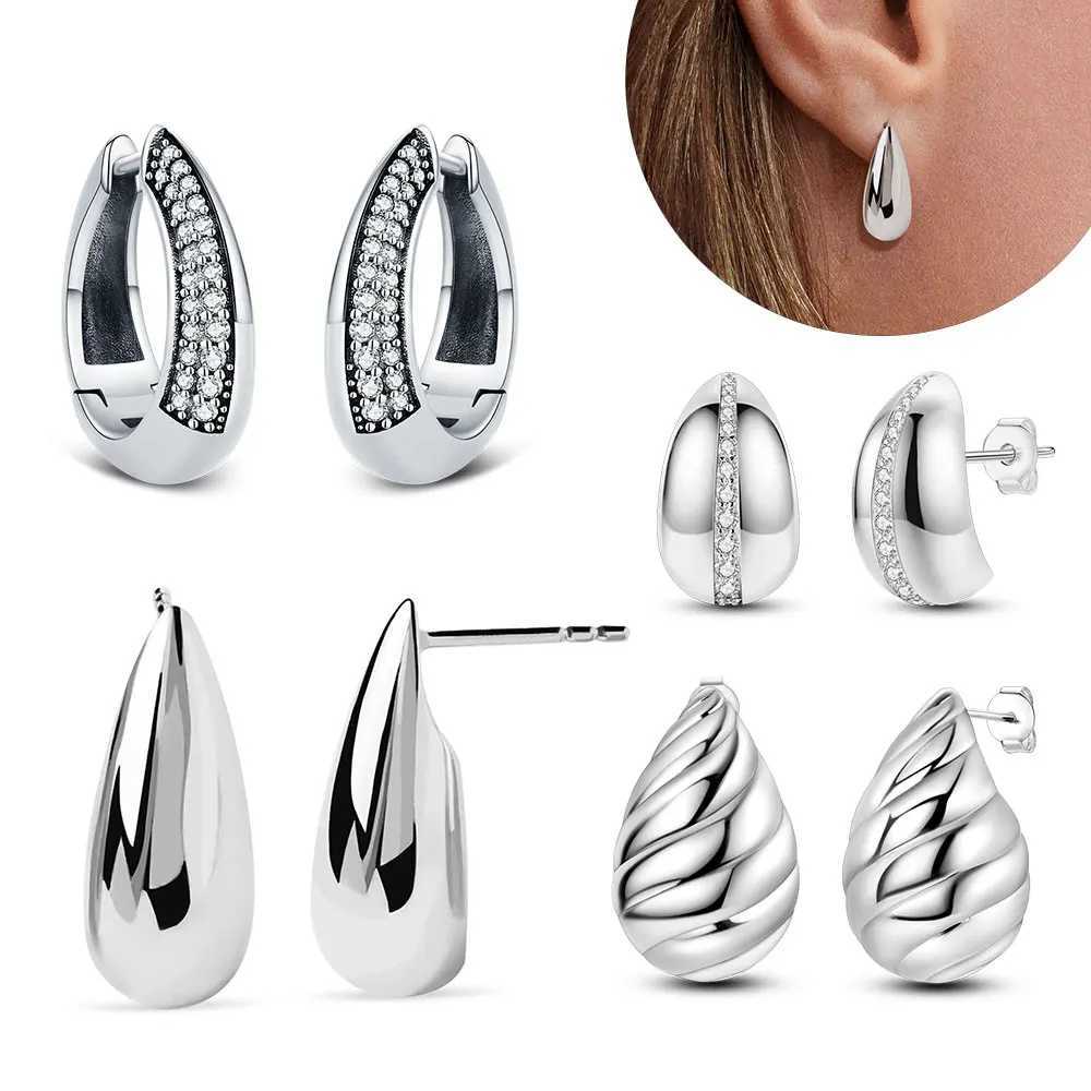 2025 Original S925 Sterling Silver Water Drop Stud Earrings for Women Daily Wear Fine Earring Fashion Jewelry Mothers Day gifts Y250510