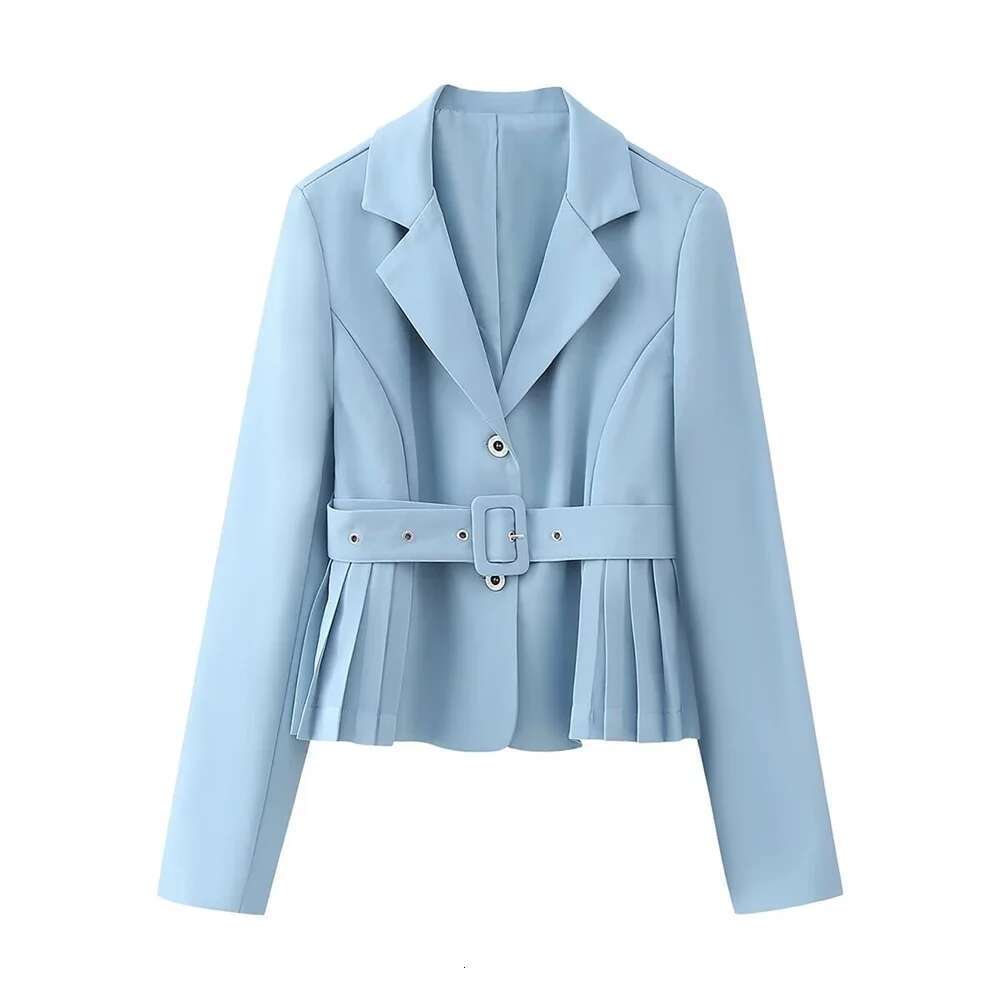 Women's Fashion New Unique and Elegant Wrinkled Suit&Pant Set