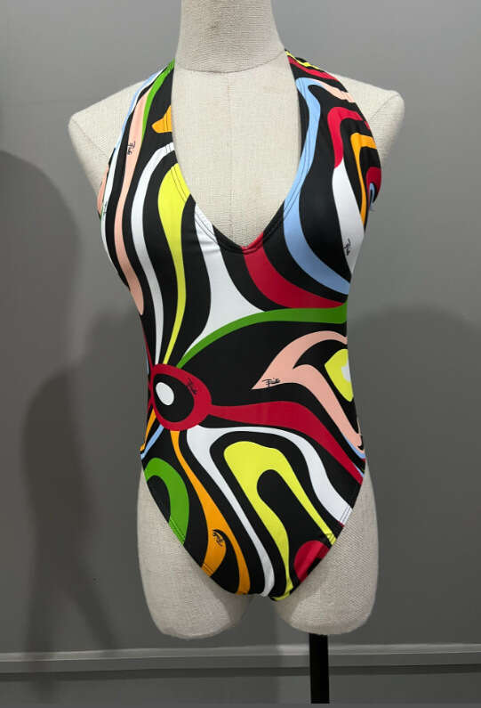 Pucci Bathing Suit Women's Swimwear Vintage One Piece Swimsuit Designer Bathing Suit Beach Dress Striped One-Piece Bikini Swimsuit Fashionable An