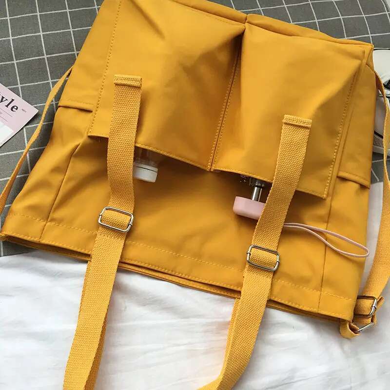 Waterproof Capacity Canvas Female Messenger Korean Student Haruku Japanese One-Shoulder Large Tote Bag