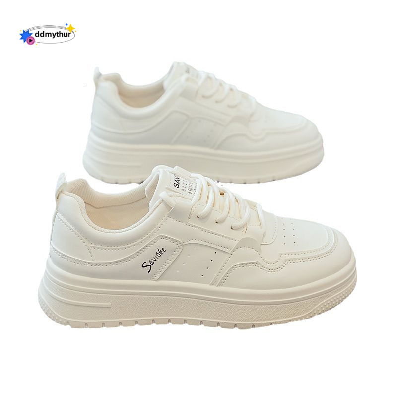 2024 New White Women's Versatile Sports, Leisure, Fashion Dad Board Shoes Breathable Soft Bottom Spring and Autumn ddmythur