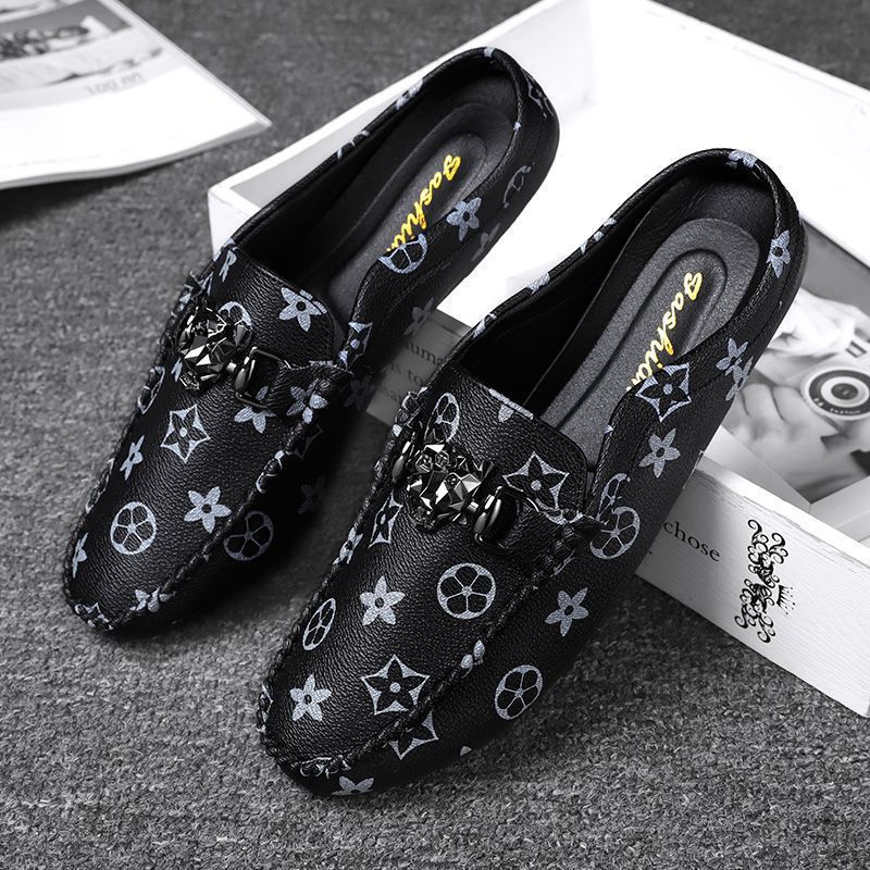 2025 Summer Designer New Arrival Breathable Men's Outer Wear Leather Shoes Lazy shoe All Match Trendy Soft Bottom Casual Shoes Hot Sale Free Ship