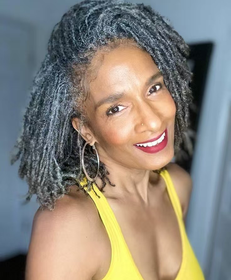 New Silver locs Grey kinky curly hair puff pony tail clip hairpiece, african american Amazing afro curl pony tail gray human hair extension