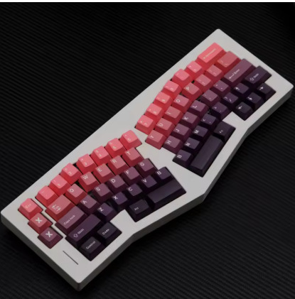 KBCaps 151 Key Gradient Red Bean Cherry Profile Dye Sublimation Keycap Fits MX Switch 61/64/68/75/86/98/104 Mechanical Keyboard