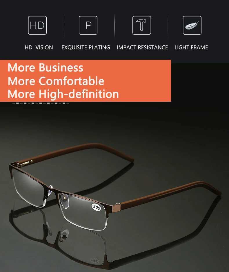 BOYSEEN Titanium alloy Nearsighted Glasses Non spherical 12 Layer Coated Minus lenses Business Myopia Eyeglasses -0.5 -1.0 -1.25 W250513