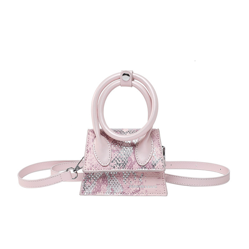 Designer Pack Snake Skin Pattern Handheld Mini For Women New Summer Trendy Small Square Bag With One Shoulder Free Shipping