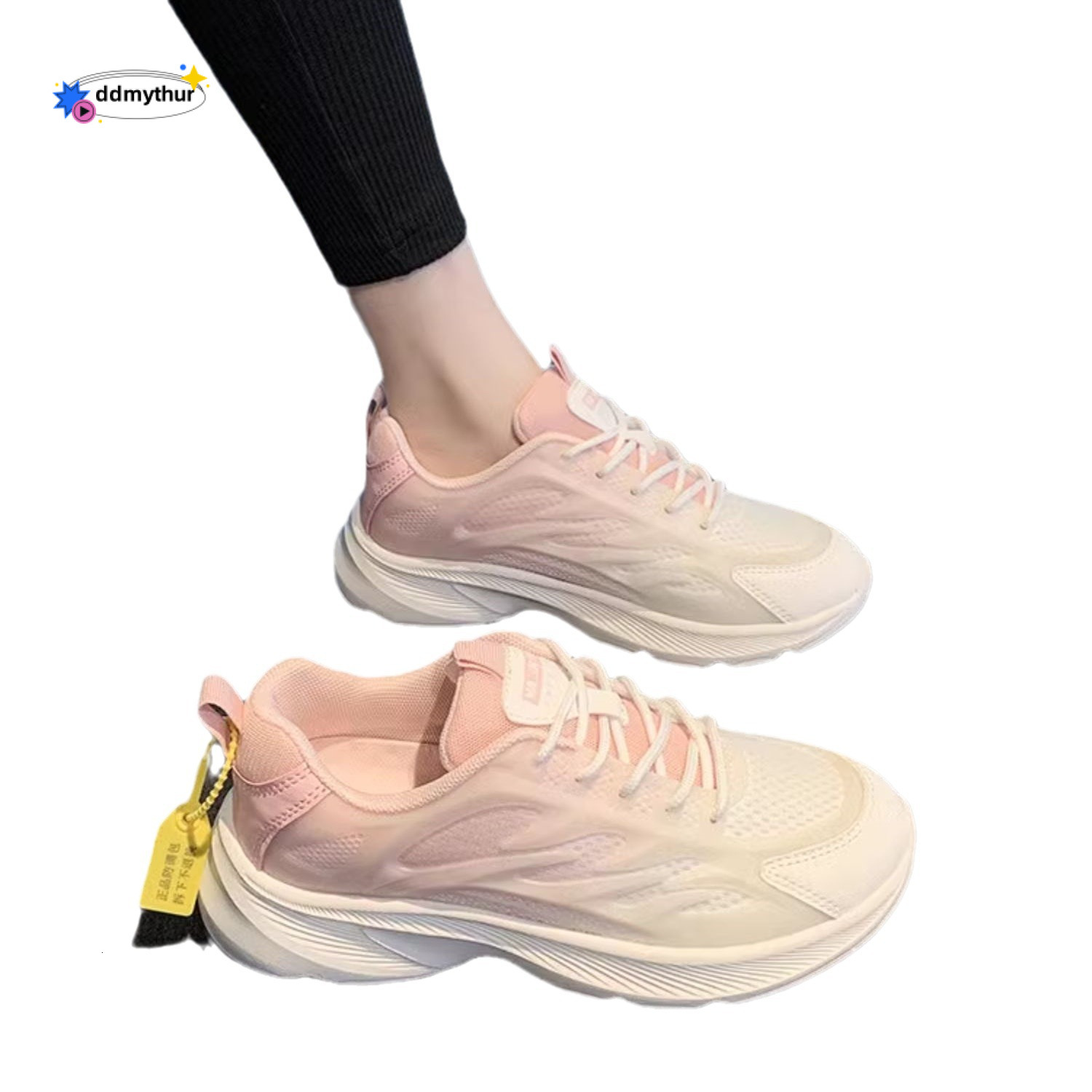 Women's sports 2024 new spring/summer student casual women's breathable ultra light shock-absorbing lightweight soft sole running shoes ddmy