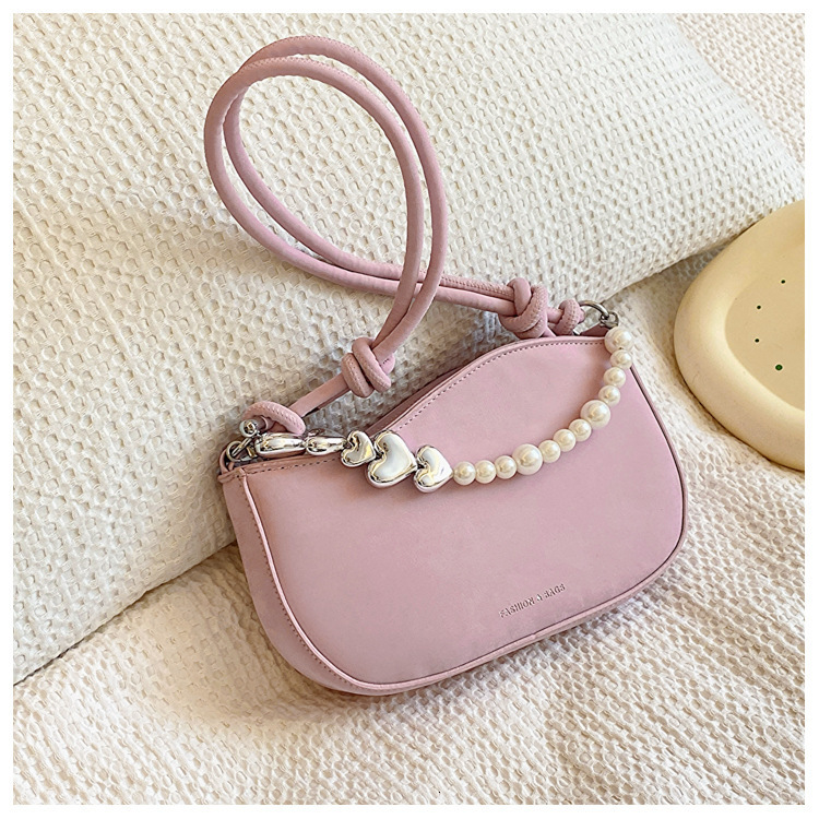 Premium Pearl Chain Underarm for Women 2024 Spring/Summer New Collection Niche Crossbody Candy Color Fashion Shoulder Bag