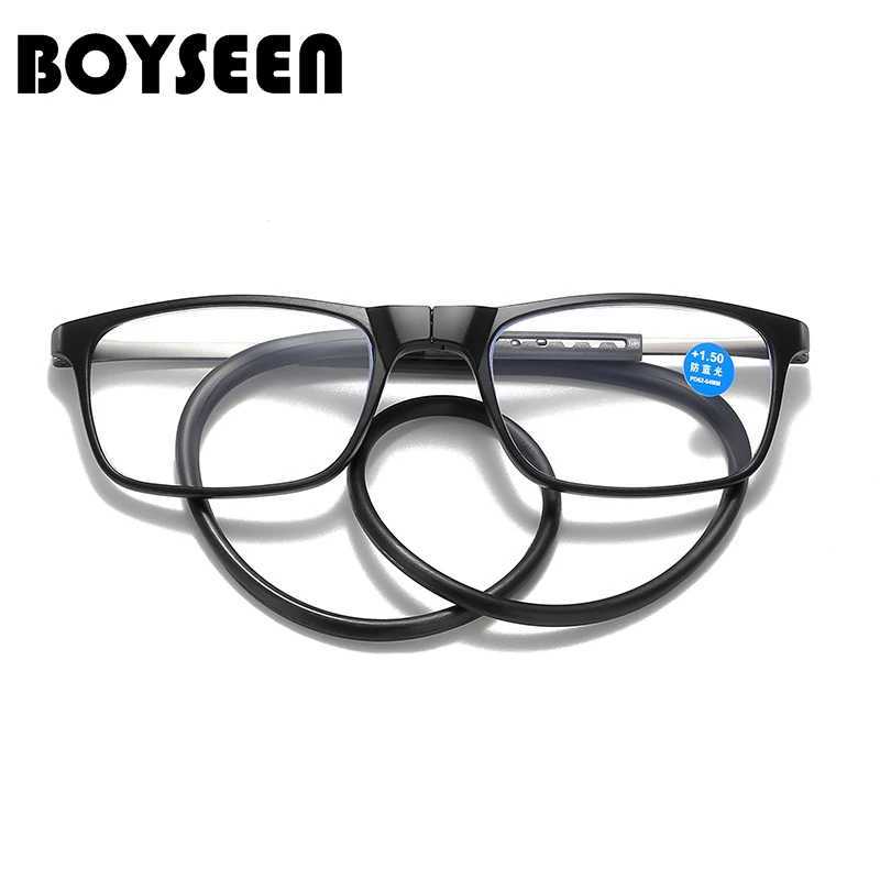Portable Magnetic Reading Glasses for Men Reading Glasses with Magnet Hang on Neck Presbyopic Glasses Women W250513