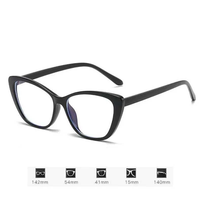 New Trend Cat Eye Frame Reading Glasses Unisex Women Men Anti Blue Light Far Sight Eyeglasses Finished Ladies Presbyopia Eyewear W250513