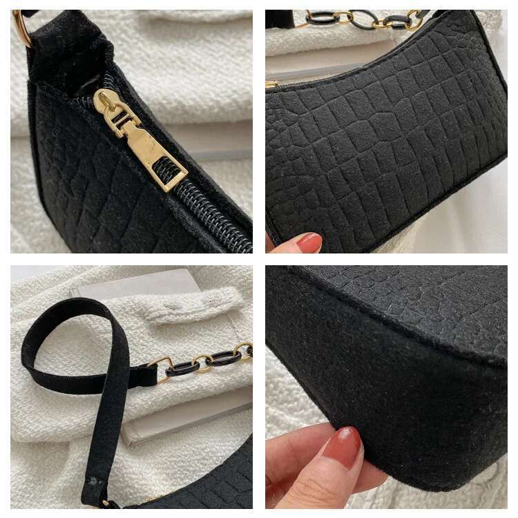 ddmy Felt Armpit Lady Design Tote Released Fashion Ladies Handbag Under Crescent Small Square Bag