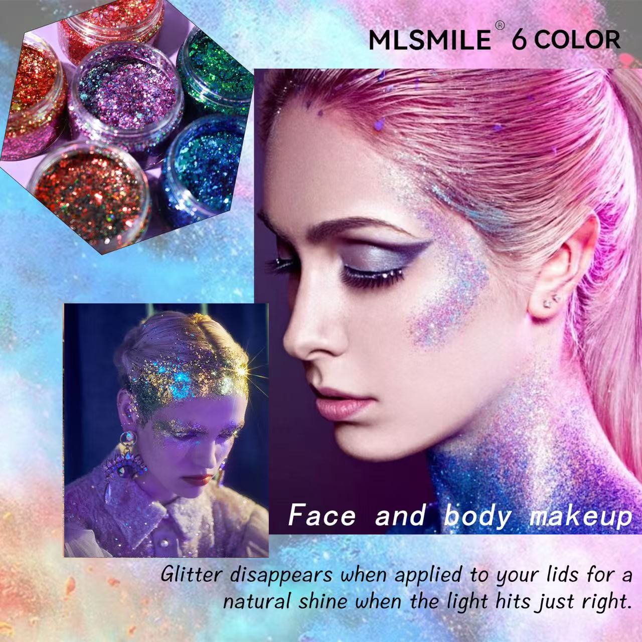 MLSMILE Makeup 30g pigment Eye shadow Hydrating Transfer-Proof Shine Mineralize Eyeshadow Powder Waterproof With English Colors Name