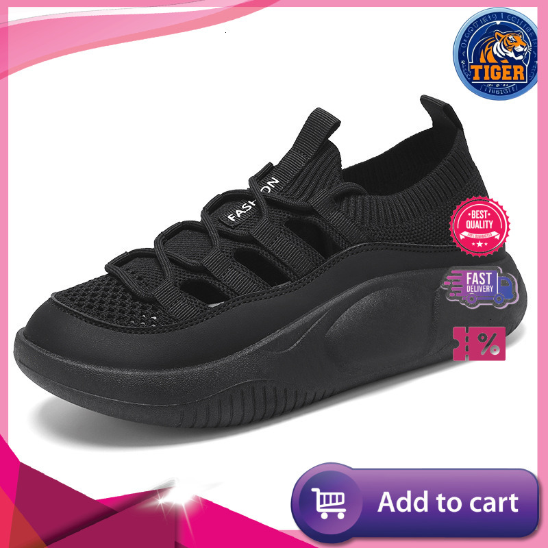 Ddmytiger Breathable Black Women S New Summer Hollow Out Single Net Lightweight Soft Sole Sports Kitchen Anti Slip Work Shoes Outdoor Shoes