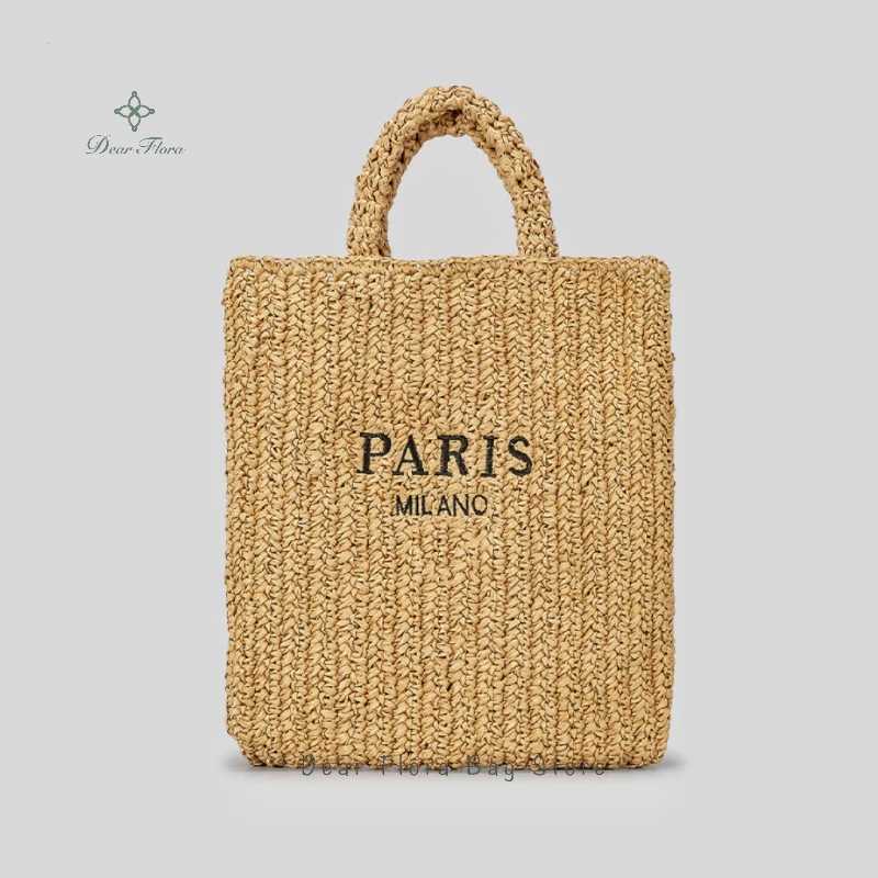 Women Vacation Fashion Summer Beach Straw Knitting Shoulder Bag Hollow Out Handwoven Handbag Portable Large Capacity Casual Tote Z250514