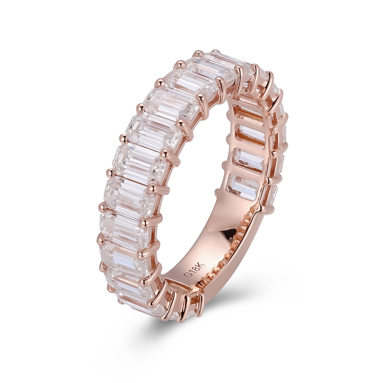 Advanced Custom 18k Rose Gold DEF VVS Moissanite Diamond Ring Fashion Jewelry Rings Set Engagement Anniversary Band Rings