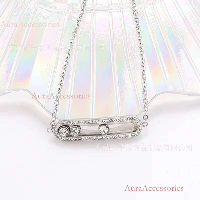 Famous Brand Square Bar Design Sense Shape Pendant Paper Clip Women's Bracelet European and American Popula