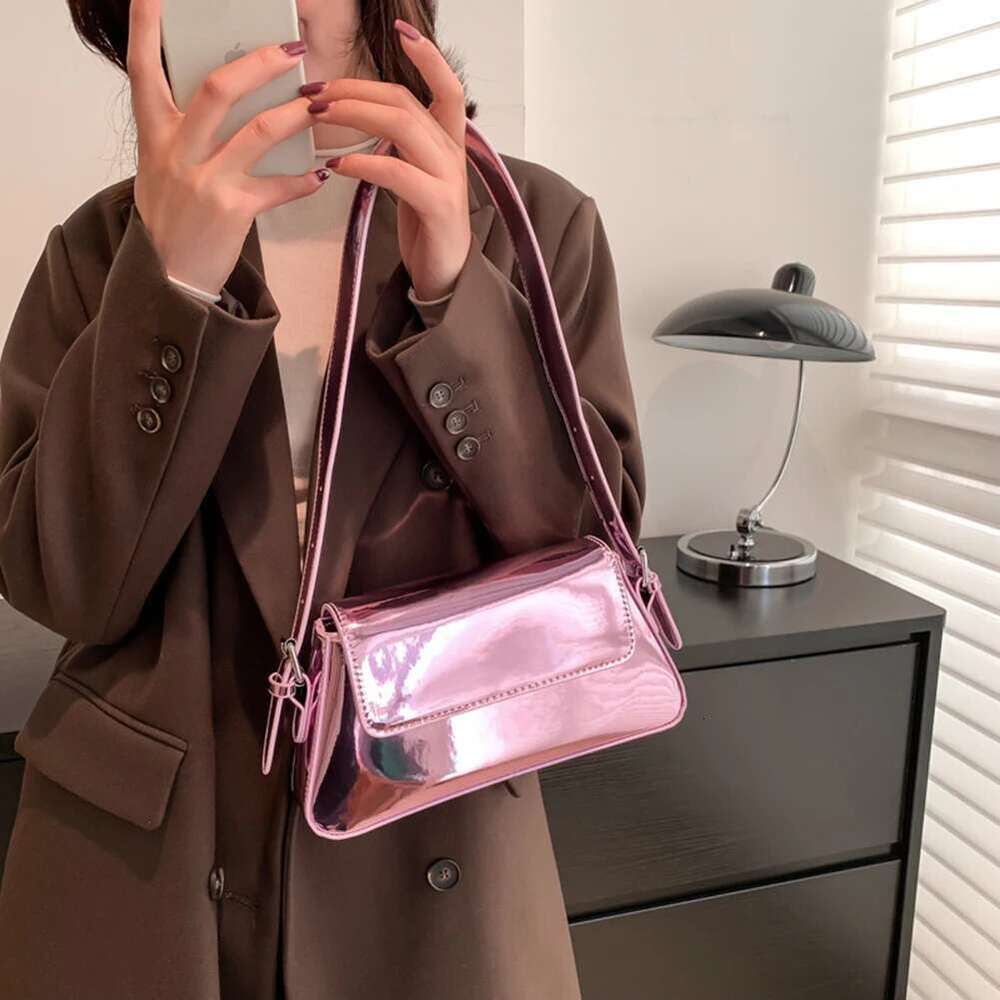 Designer Handbags For Women Laser Armpit Brand Shoulder Sier Chic Female Top Handle Shopper Tote Bag Purse