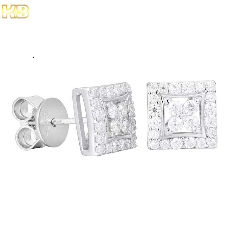 Modern Moissanite Hip Hop Earrings Silver 925 Jewelry for Men Women Trendy Fashion Jewelry That Combines Style Elegance