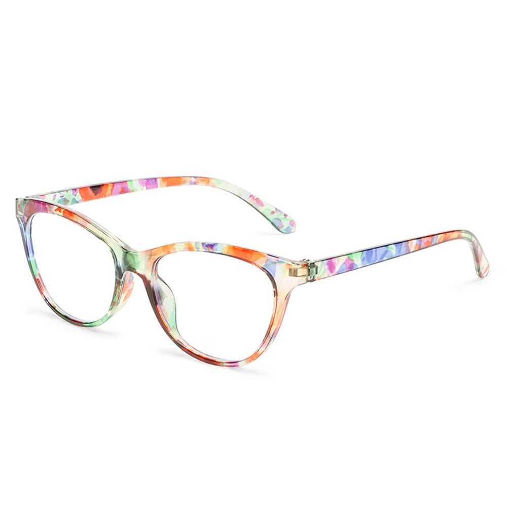 Fashion Print Floral Reading Glasses for Women Men Anti-Blue Light Eye Protection Presbyopia Eyewear Elegant Flowers Eyeglasses W250513