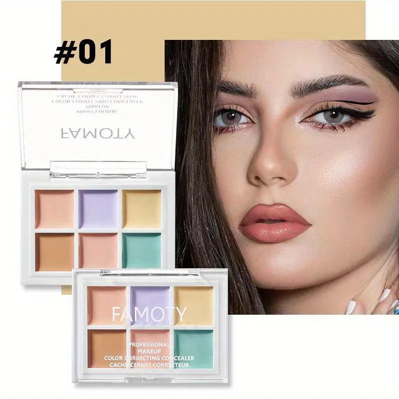 Six Colors Concealer Long-Lasting Concealer Waterproof Concealer Palette Non-Peeling Contour Pal Concealer 250512