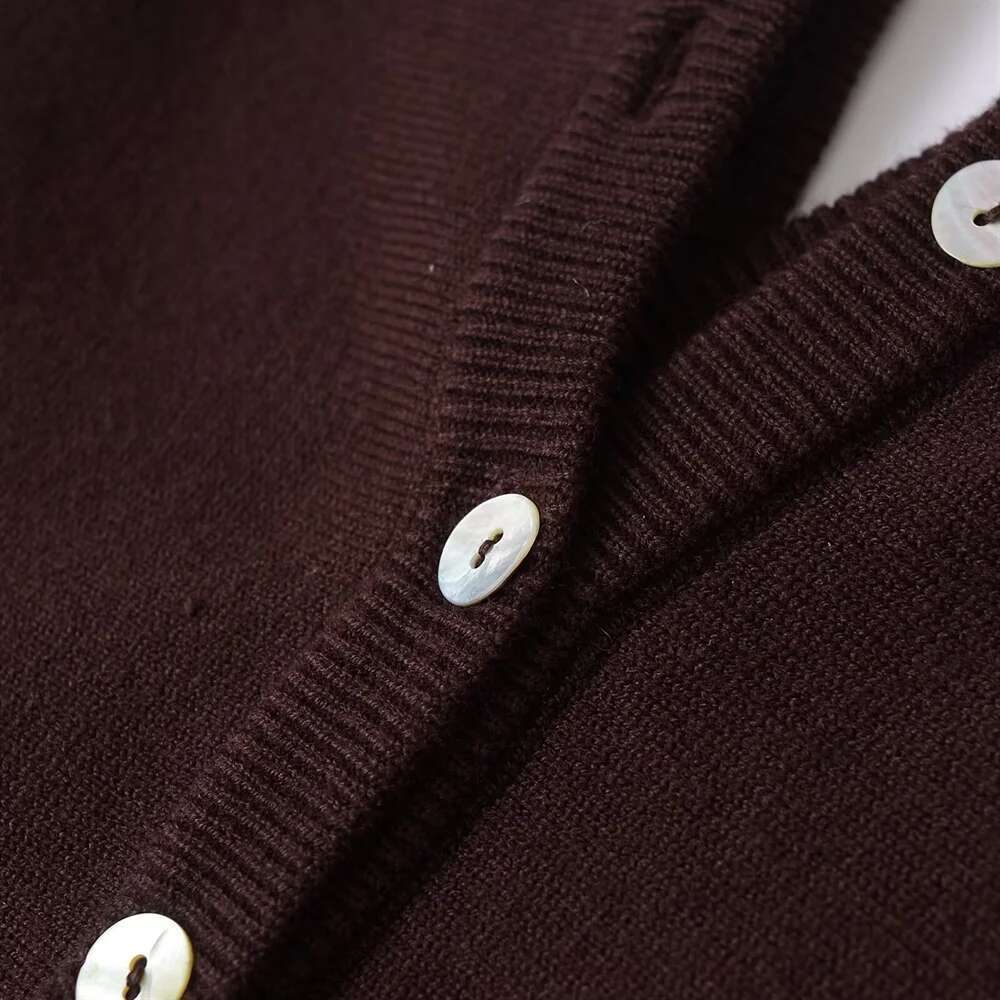 RARF Winter New Product Women's Fashion Casual Simple Slim fit V-neck Long sleeved Knitted Jacket