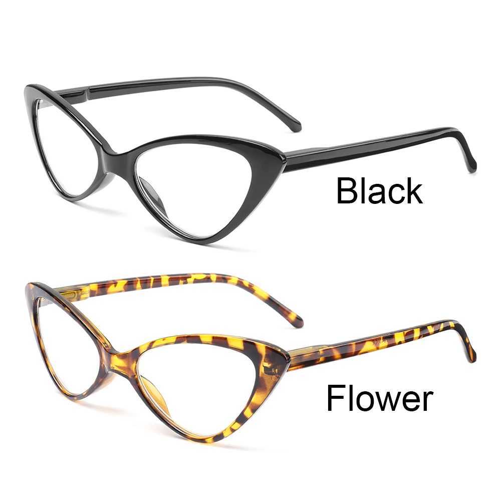 Fashion Cat Eyes Reading Glasses Ultralight Small Frame Clear Lens Presbyopic Eyeglasses For Women Men With +1.0 to +4.0 W250513