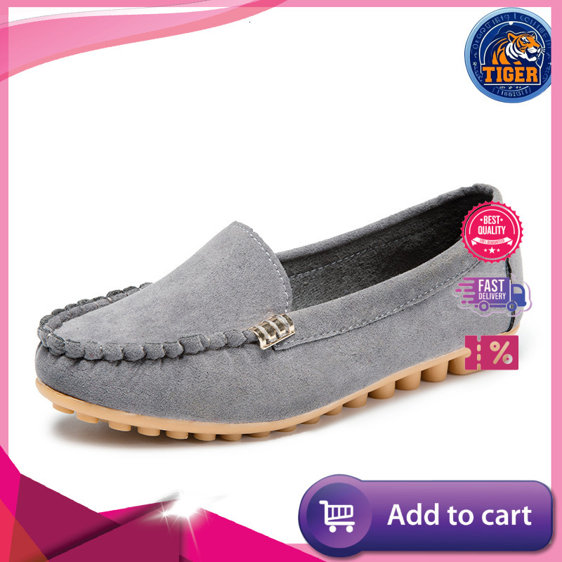 Ddmytiger Autumn Shallow Mouth Bean Flat Single One Foot Lazy Large Women S Shoes Outdoor Shoes