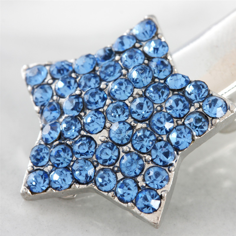 3 Pcs Crystal Rhinestone Five-pointed Star Mini Hair Clips for Pets Delicate Dog Accessories Pet Headwear Supplies Chic Pet Headdress for Various Occa