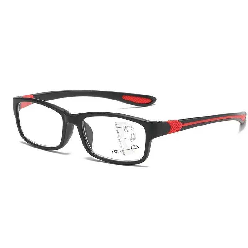 Mens Vintage Ultralight Multifocal Glasses Unisex Women Anti-blue Progressive Reading Glasses Fashion Near Far Eyewear 0 To +4.0 W250513