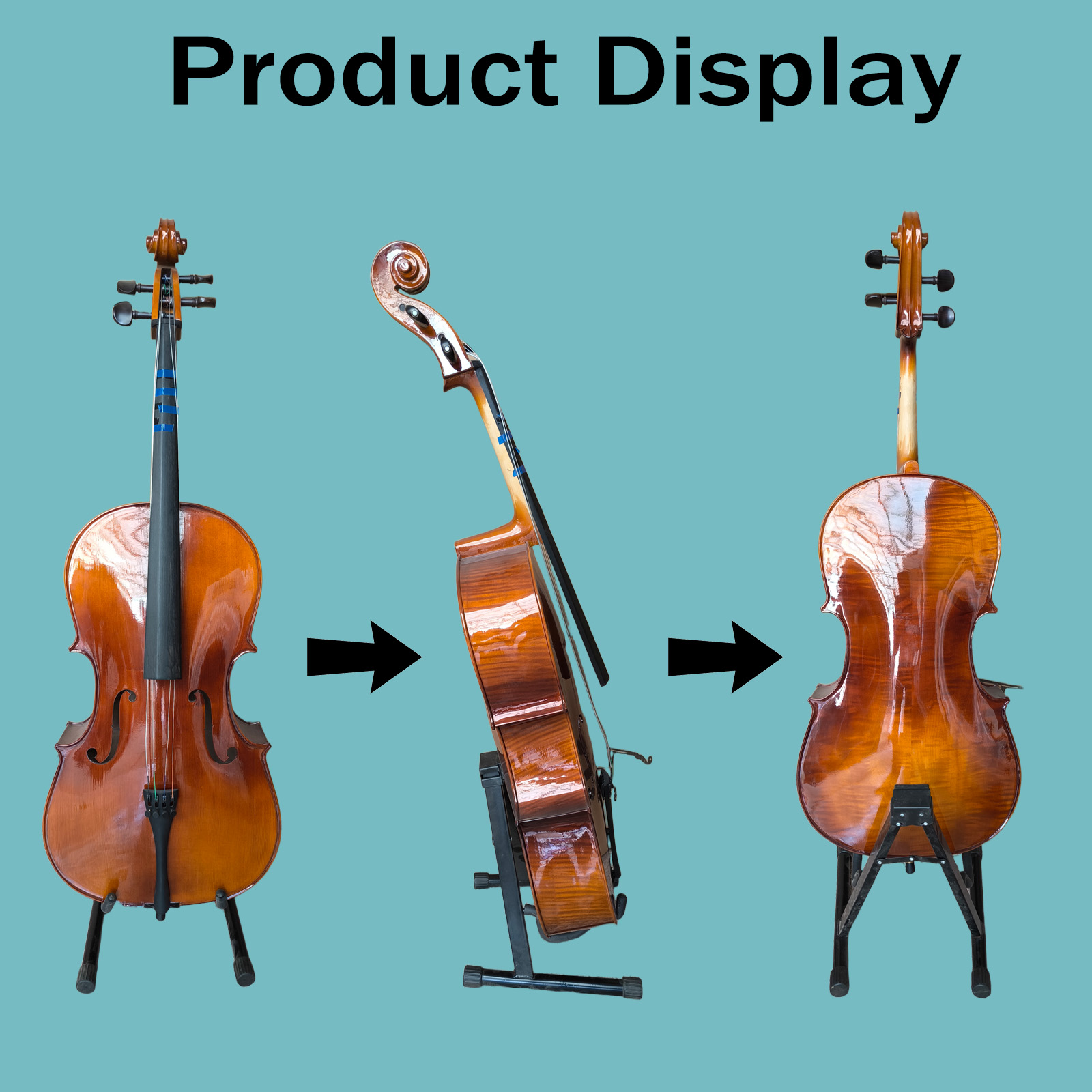 Solid Wood Handmade Cello - Exquisite Craftsmanship with Natural Textures